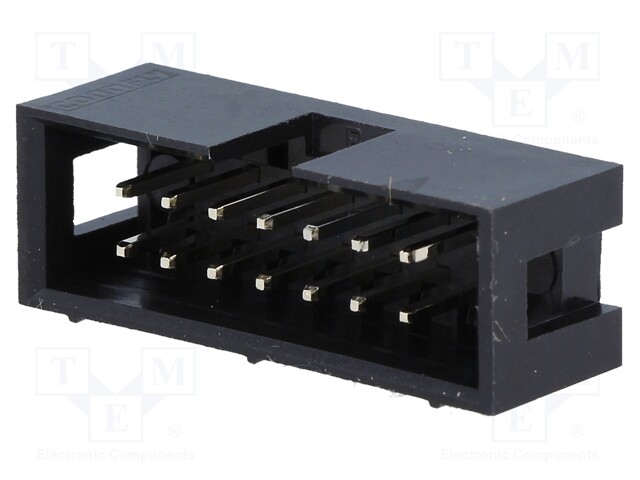 Socket; IDC; male; PIN: 14; straight; THT; gold-plated; 2.54mm