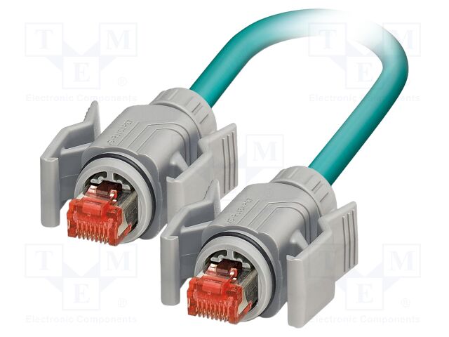 Patch cord; SF/UTP; Cat 5; RJ45 plug,both sides; stranded; Cu; 1m