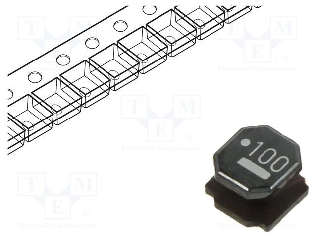 Inductor: wire; SMD; 10uH; Ioper: 2.4A; R: 46mΩ; ±20%; NRS; 6x6mm