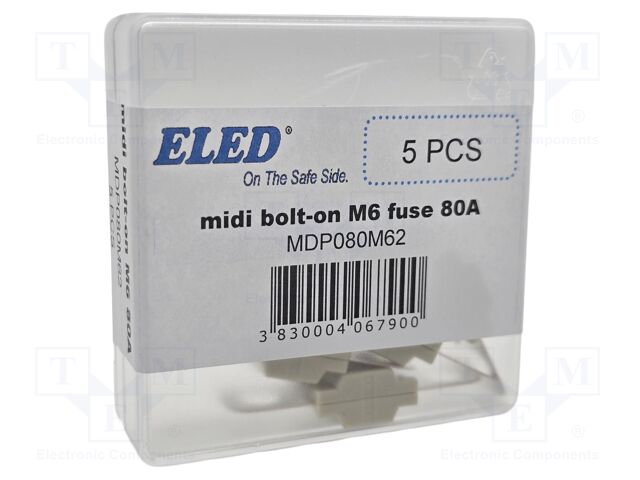 Fuse: fuse; 80A; 58VDC; automotive; 41mm; M6 screw; 41x12x8.24mm