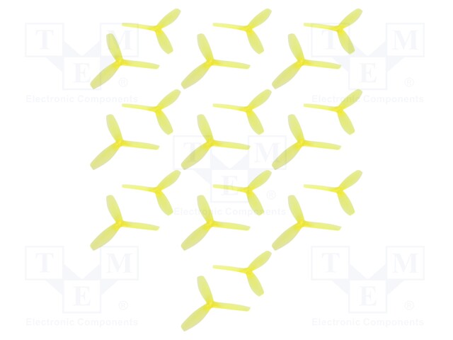 Propeller; yellow; Pcs: 20; Kit: 10x CW + 10x CCW; Ø: 5"