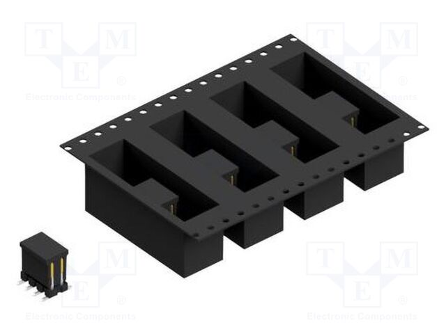 Connector: pin strips; pin header; male; PIN: 8; 2.54mm; SMT; 2x4