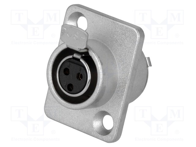 Socket; XLR mini; female; PIN: 3; soldering; 5A; 0.5mm2