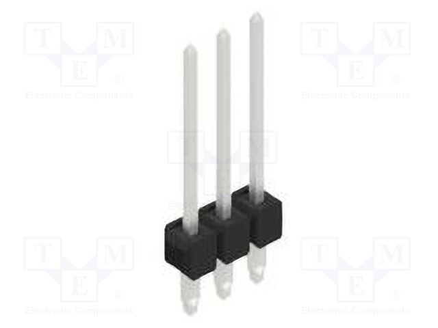 Connector: pin strips; pin header; male; PIN: 3; 2.54mm; THT; 1x3