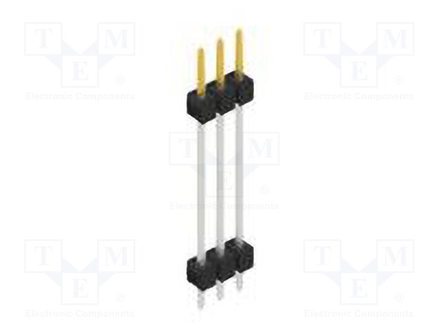 Connector: pin strips; pin header; male; PIN: 3; 2.54mm; THT; 1x3