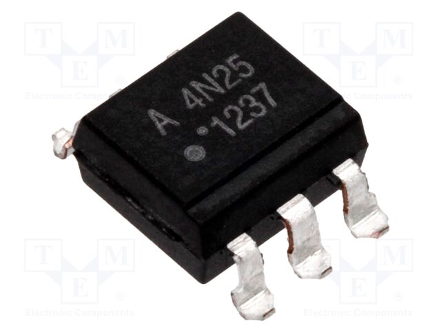 Optocoupler, Transistor Output, 1 Channel, Surface Mount DIP, 6 Pins, 80 mA, 2.5 kV, 20 %
