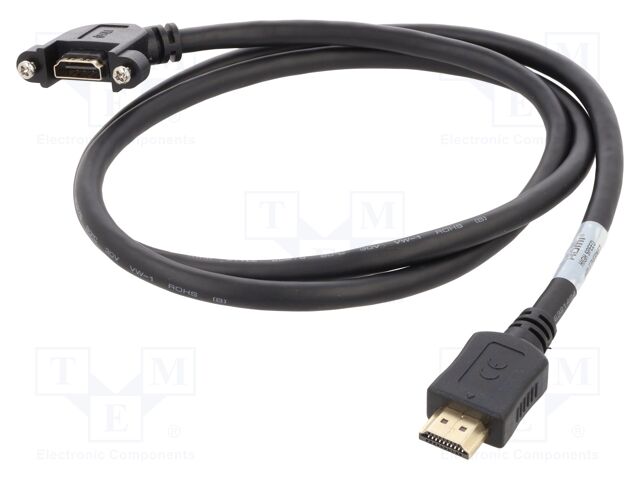 Cable; HDMI socket 110° left/right,HDMI plug; Len: 1m; black
