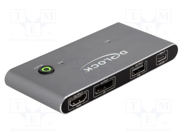 KVM switch; 8K,MST,UHD 2160p,UHD 4320p; Input: USB C socket x3