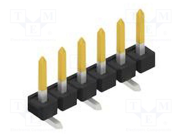 Connector: pin strips; pin header; male; PIN: 6; 2.54mm; SMT; 1x6