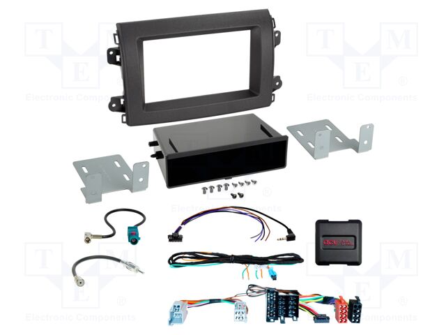 Adapter for control from steering wheel; DIN,ISO; black