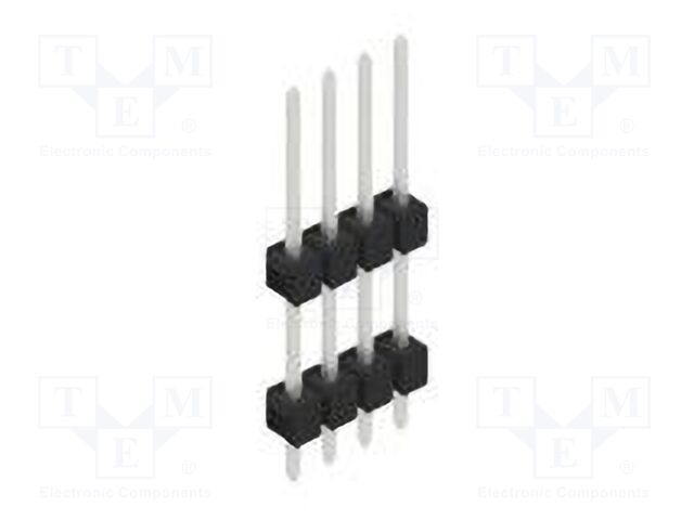 Connector: pin strips; pin header; male; PIN: 4; 2.54mm; THT; 1x4