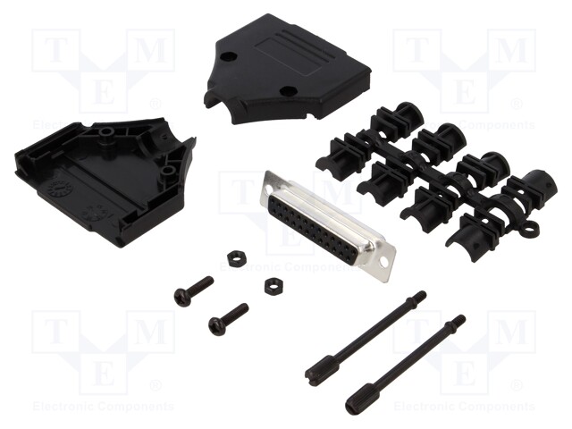 D-Sub; PIN: 25; plug; female; stamped and formed contacts