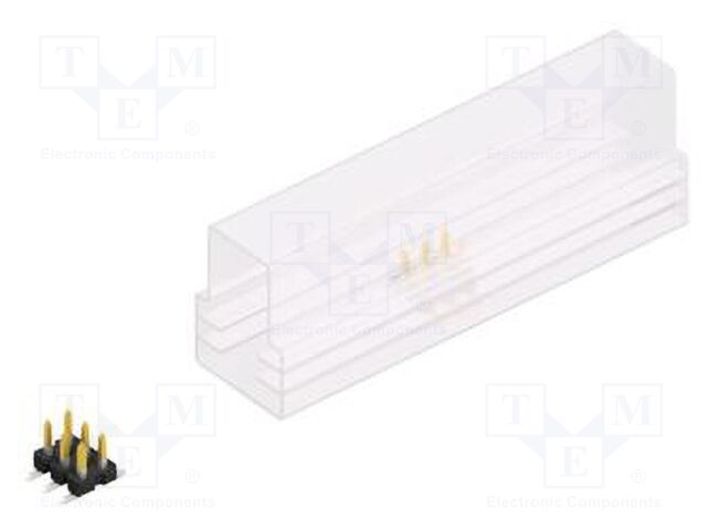 Connector: pin strips; pin header; male; PIN: 6; 2.54mm; SMT; 2x3