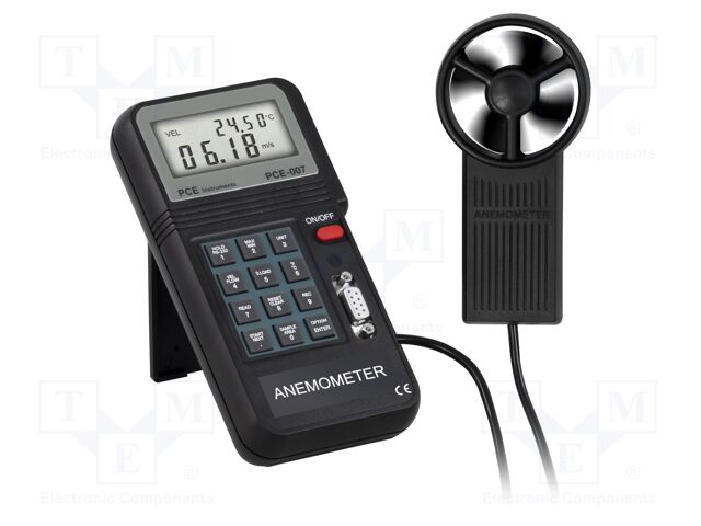 Thermoanemometer; LCD 2,5"; Velocity measuring range: 0.3÷45m/s