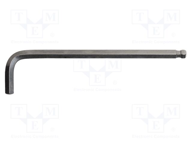 Wrench; inch,hex key,spherical; HEX 5mm; Overall len: 111mm; long