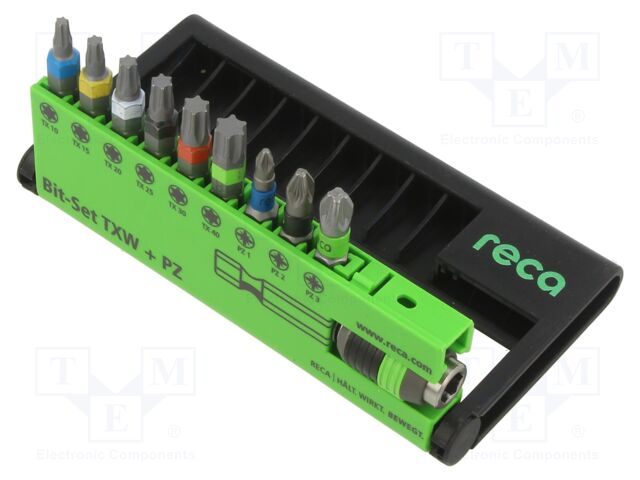 Tools set: screwdriver bits; Pozidriv®,Torx®; Kit: adapter; 1/4"