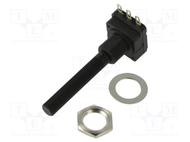 Potentiometer: shaft; 10kΩ; 200mW; THT; 6mm; plastic; mono; carbon