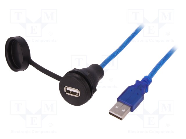 Adapter cable; USB A socket,USB A plug; 1310; USB 2.0; IP67; 1.5m