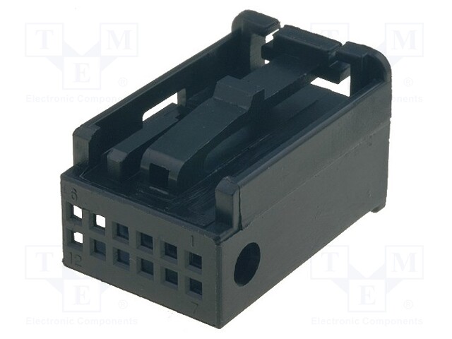 Housing cap; plug; Quadlock 12pin; black; Works with: 770010