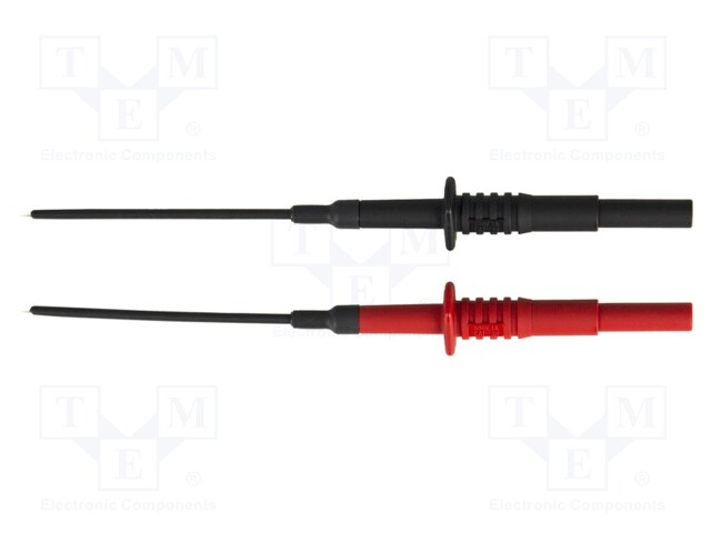 Set of measuring probes; Colour: black,red; 1A; Socket size: 4mm