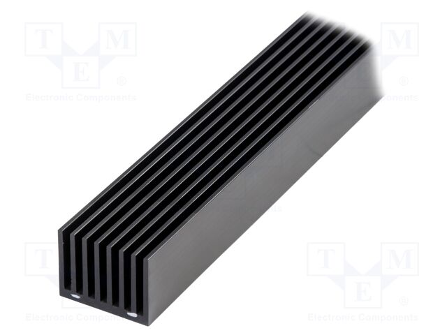 Heatsink: extruded; grilled; black; L: 1000mm; W: 49.5mm; H: 38mm