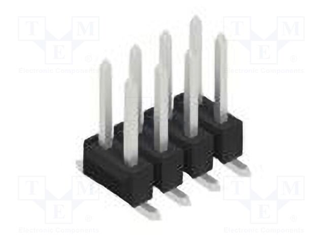 Connector: pin strips; pin header; male; PIN: 8; 2.54mm; SMT; 2x4