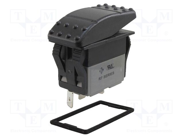 ROCKER; SP3T; Pos: 3; ON-OFF-ON; 16A/30VDC; black; black; none