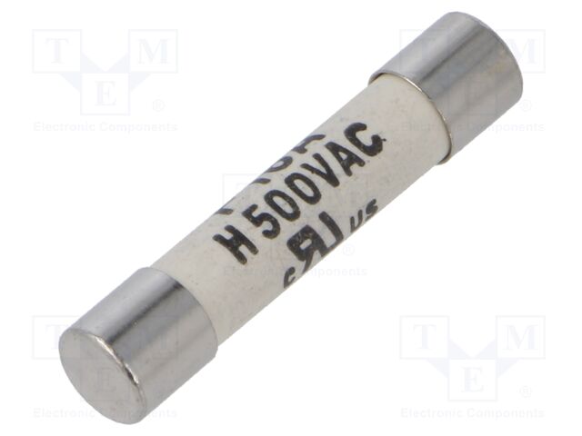 Fuse: fuse; quick blow; 16A; 500VAC; ceramic,cylindrical; SHF