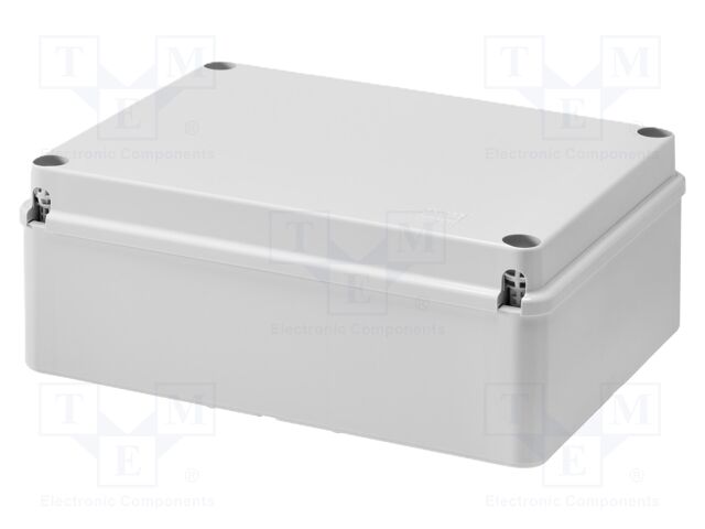 Enclosure: junction box; wall mount; plastic; grey