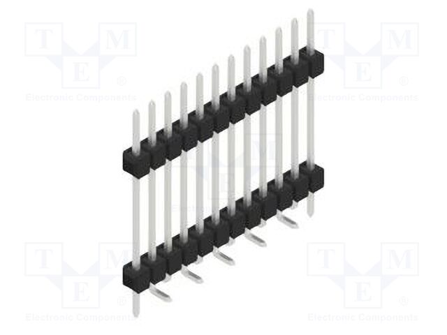 Connector: pin strips; pin header; male; PIN: 12; 2.54mm; SMT; 1x12