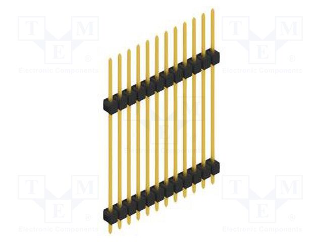 Connector: pin strips; pin header; male; PIN: 12; 2.54mm; THT; 1x12