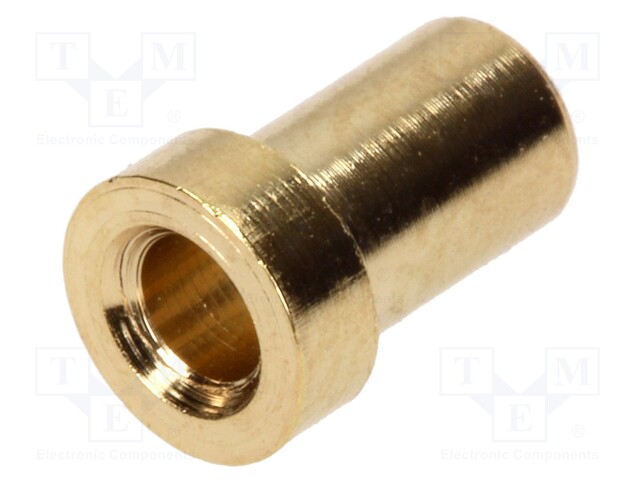 Socket; 2mm banana; 6mm; Plating: gold-plated; non-insulated