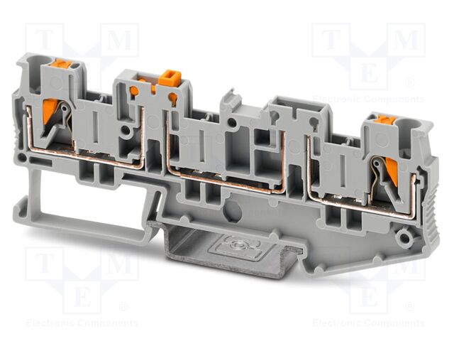 Splice terminal: rail; 400V; push-in; PA; L: 36.9mm; 0.14÷4mm2