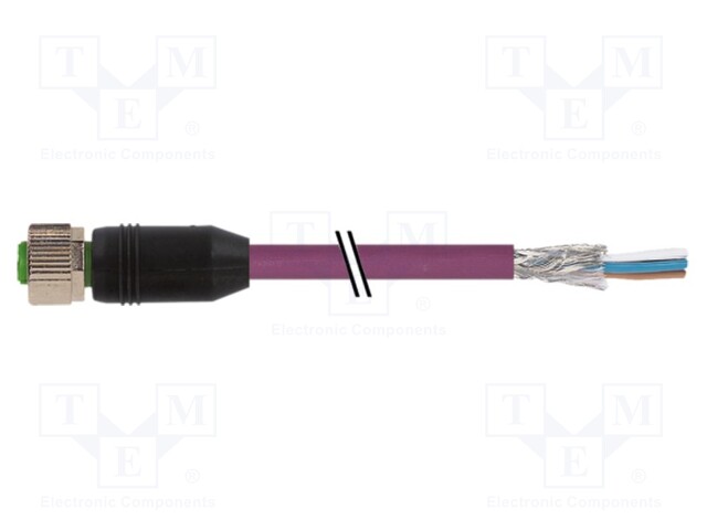 Female; -25÷85°C; IP67; 4A; 7.5m; Series: 7000; PIN: 5; plug; 60VAC
