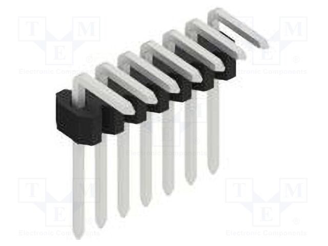Connector: pin strips; pin header; male; PIN: 7; 1.27mm; THT; 1x7