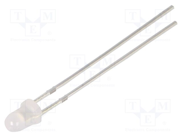 LED; yellow; 3mm; 150÷220mcd; 60°; Front: convex; 2.1÷2.6VDC; round