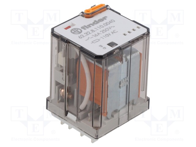 Relay: electromagnetic; DPDT; Ucoil: 110VAC; Icontacts max: 30A