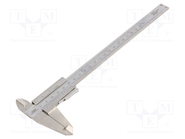 Calliper; L: 200mm; with analog readouts,with fixing-screw