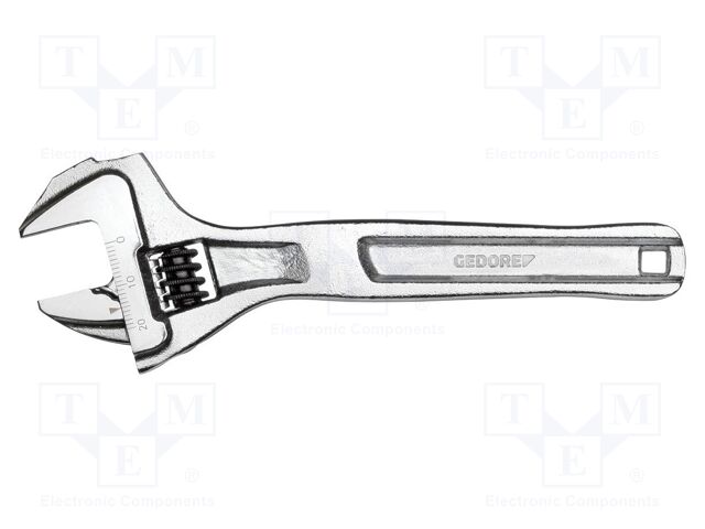 Wrench: adjustable; Jaw capacity: 25mm; Chrom-vanadium steel