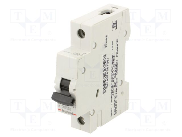 Circuit breaker; 230VAC; Inom: 25A; Poles: 1; Charact: C; 6kA; IP20