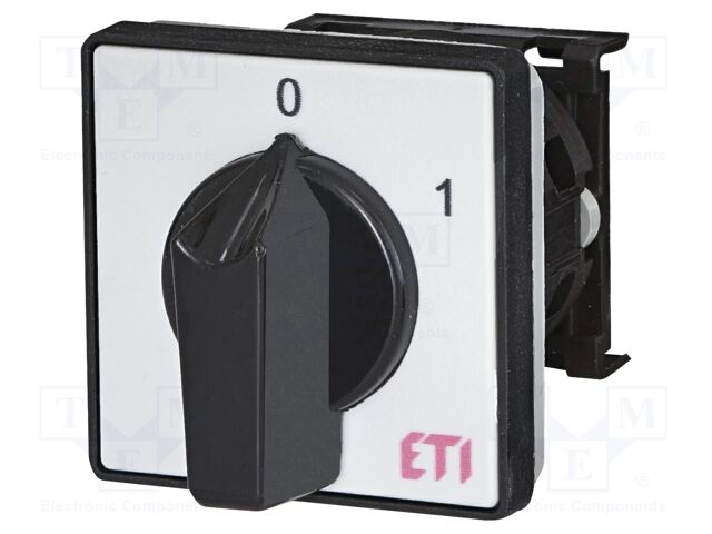 Switch: cam switch; Stabl.pos: 2; 16A; 0-1; for DIN rail mounting