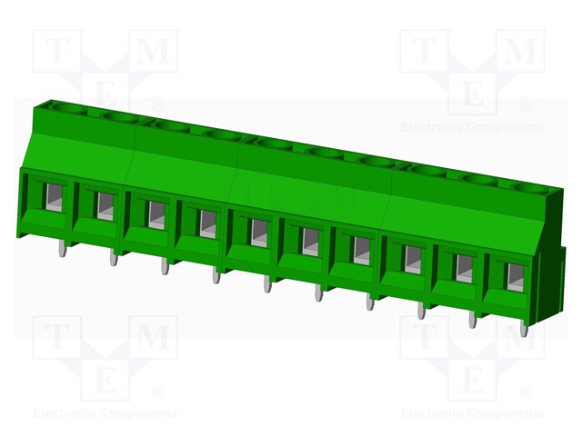 Connector: PCB terminal block; terminal; angled; Plating: tinned