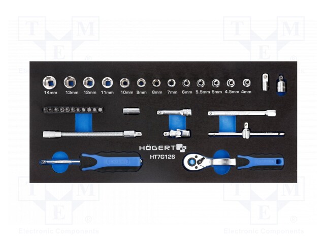 Tool: wrenches set; 34pcs; Kind of wrench: socket spanner