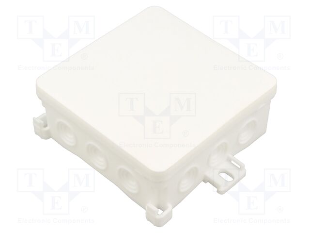 Enclosure: junction box; X: 100mm; Y: 40mm; Z: 100mm; IP54; white