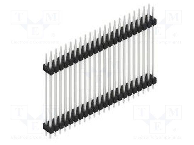 Connector: pin strips; pin header; male; PIN: 44; 2.54mm; THT; 2x22