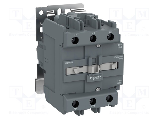 Contactor: 3-pole; NO x3; Auxiliary contacts: NC + NO; 220VAC; 80A