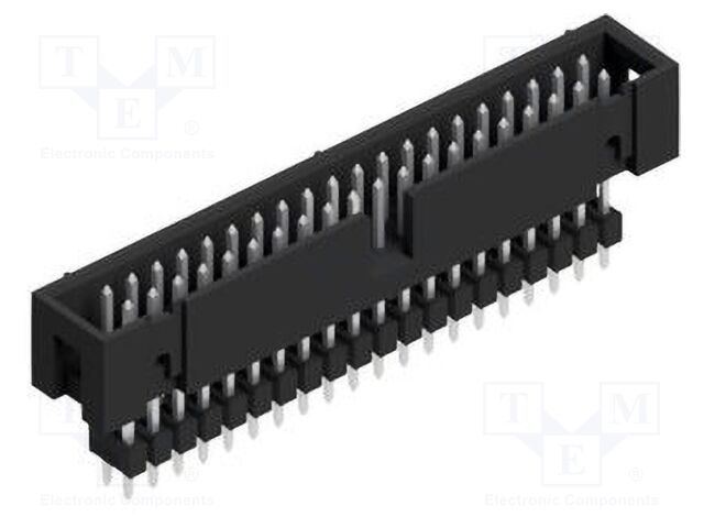 Connector: pin strips; pin header; male; PIN: 40; 2.54mm; THT; 2x20