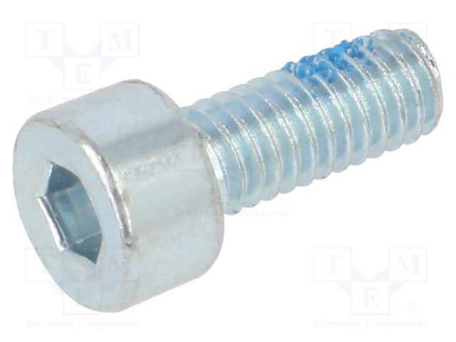Screw; withTuflok patch; M4x10; 0.7; Head: cheese head; hex key