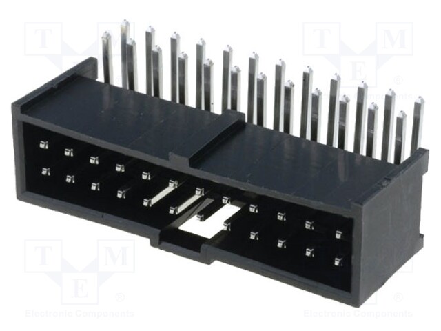 Socket; IDC; male; PIN: 24; angled 90°; THT; tinned; 2.54mm