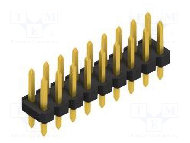 Connector: pin strips; pin header; male; PIN: 18; 2.54mm; THT; 2x9